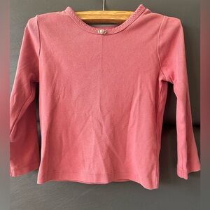 Mini Boden Coral Long Sleeve Tee